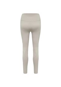 Damskie wysokie legginsy Hummel MT Grace. Kolor: szary. Materiał: materiał. Wzór: nadruk, jodełka. Sport: fitness #2