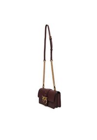 Pinko - PINKO Torebka Love One Mini ST.CL Al 25-26 PLTT 105856 A0F1 Bordowy. Kolor: czerwony. Materiał: skórzane #3
