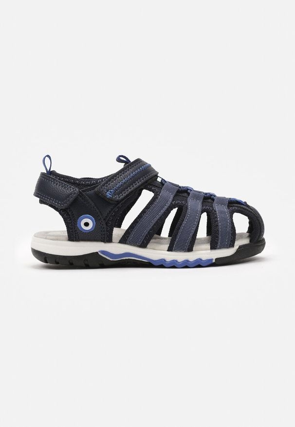 Born2be - Niebieskie Sandały Sportowe Typu Gladiatorki Z Odblaskami i Rzepem Staranie. Zapięcie: rzepy. Kolor: niebieski. Materiał: jeans. Wzór: aplikacja. Sezon: wiosna, lato. Styl: sportowy