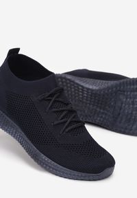 Born2be - Granatowe Buty Sportowe Marza. Nosek buta: okrągły. Kolor: niebieski. Materiał: materiał. Szerokość cholewki: normalna #4