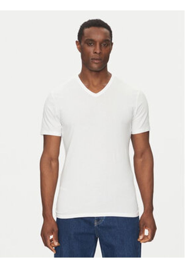 Calvin Klein Underwear Komplet 3 t-shirtów LV00NB4186 Biały Slim Fit. Kolor: biały. Materiał: bawełna