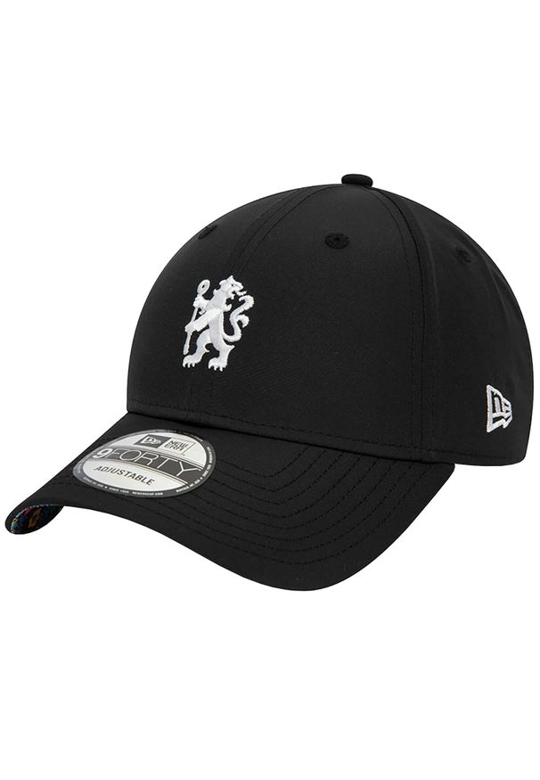 New Era - Czapka z daszkiem męska 9FORTY Chelsea FC Lion Crest Floral All Over Print Cap. Kolor: czarny. Wzór: nadruk