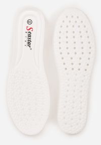 Born2be - Beżowe Sneakersy na Grubej Podeszwie z Tłoczeniem i Ozdobnymi Paskami Ralis. Okazja: na co dzień. Zapięcie: pasek. Kolor: beżowy. Materiał: jeans, dresówka #6