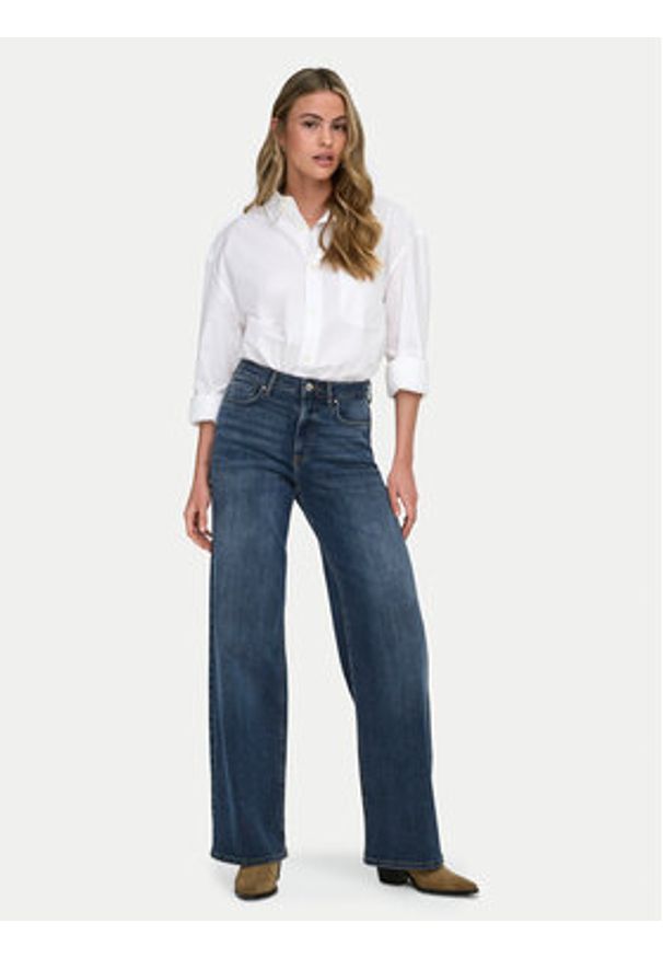 only - ONLY Jeansy Madison 15339459 Granatowy Wide Leg. Kolor: niebieski