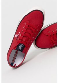 U.S. Polo Assn. - Tenisówki. Nosek buta: okrągły. Zapięcie: sznurówki. Kolor: czerwony. Materiał: guma #4