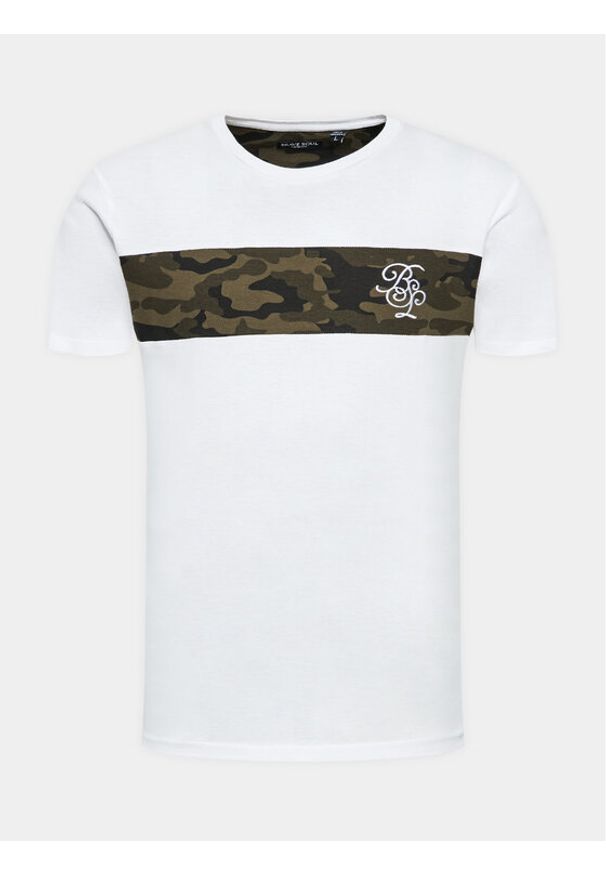 Brave Soul T-Shirt MTS-149NESMITH Biały Regular Fit. Kolor: biały. Materiał: bawełna