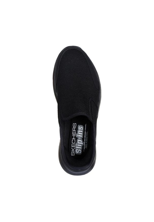 skechers - Buty do chodzenia męskie Skechers Equalizer 5.0. Zapięcie: bez zapięcia. Kolor: czarny. Materiał: syntetyk, tkanina, materiał. Szerokość cholewki: normalna. Sport: turystyka piesza