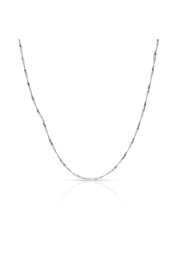W.KRUK Unikalny Srebrny Łańcuszek - srebro 925 - SSC/LS009. Materiał: srebrne. Kolor: srebrny. Wzór: ze splotem