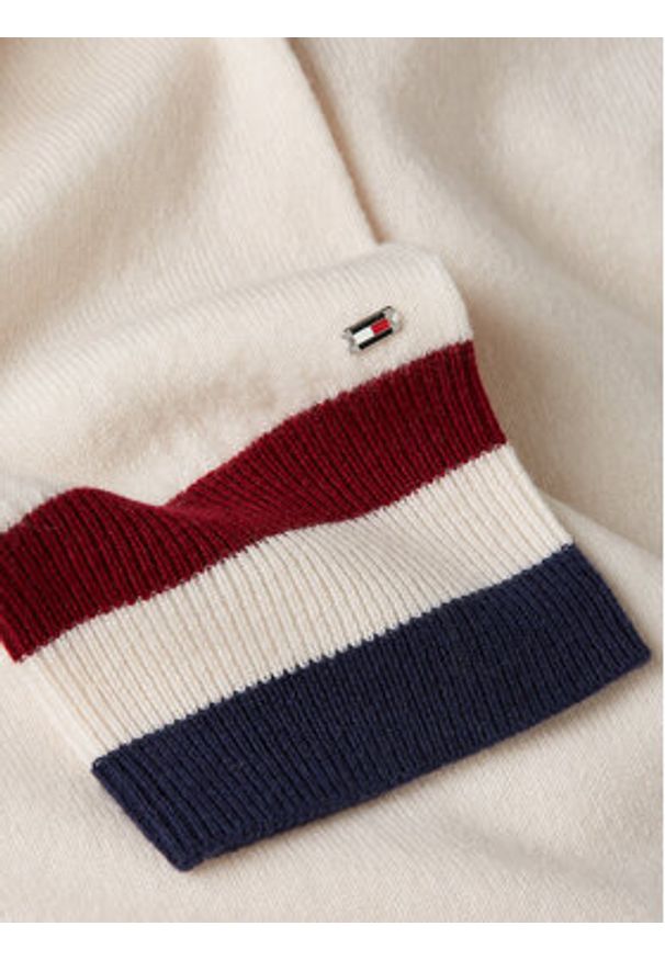 TOMMY HILFIGER - Tommy Hilfiger Golf WW0WW39536 Écru Regular Fit. Typ kołnierza: golf. Materiał: wełna