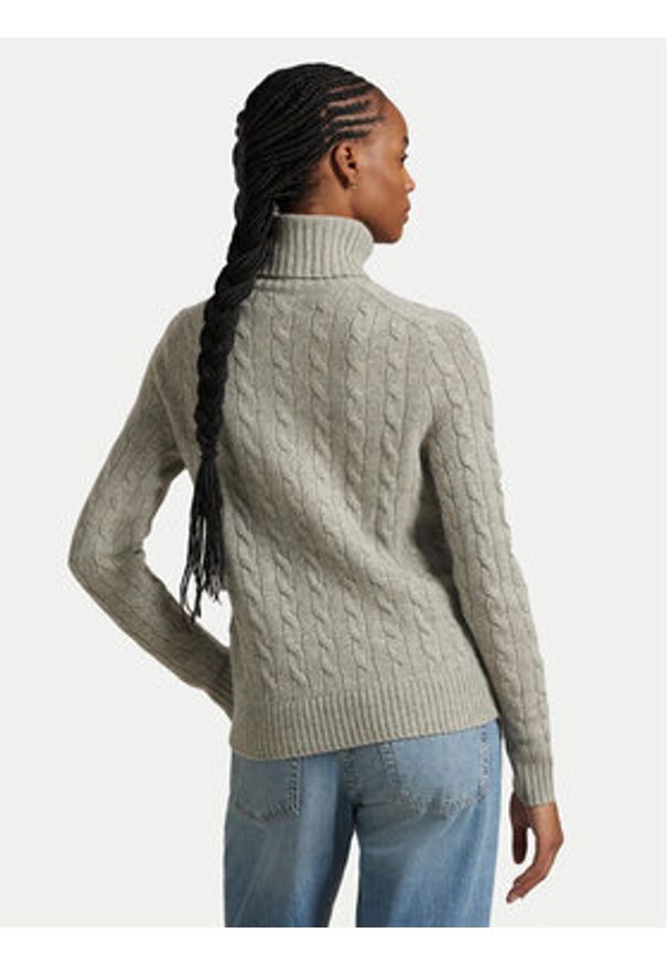 Polo Ralph Lauren Golf 211888686002 Szary Regular Fit. Typ kołnierza: golf, polo. Kolor: szary. Materiał: wełna