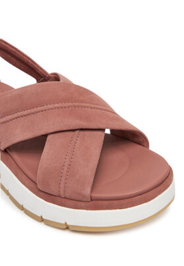 Clarks Sandały Tuscan Cross 26181471 Różowy. Kolor: różowy. Materiał: skóra, zamsz