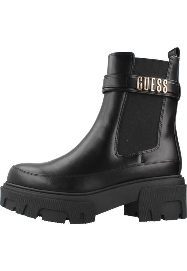 Guess - GUESS FL8YEA ELE10 Czarny. Kolor: czarny. Materiał: syntetyk, tkanina, skóra. Styl: sportowy