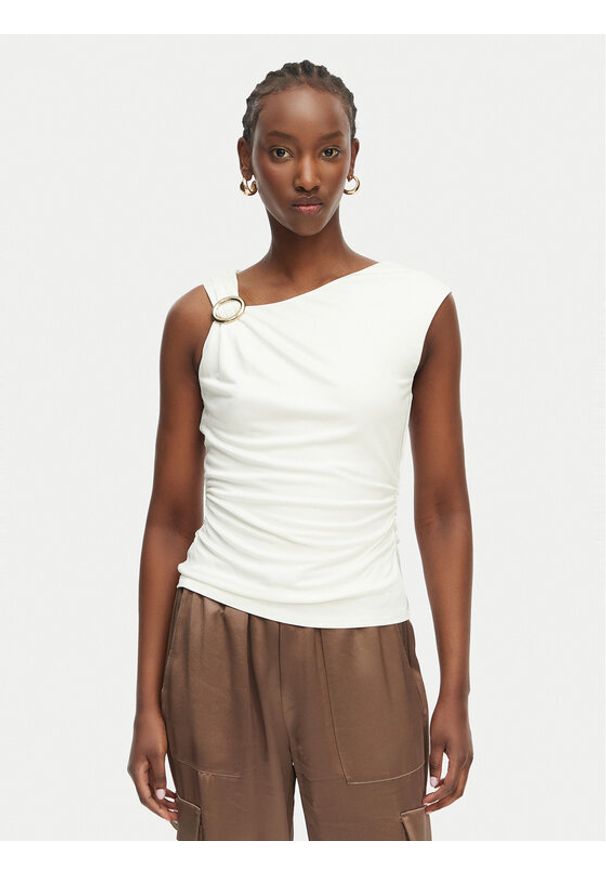 Marciano Guess Top G6GP02 K3068 Kremowy Slim Fit. Kolor: kremowy. Materiał: wiskoza