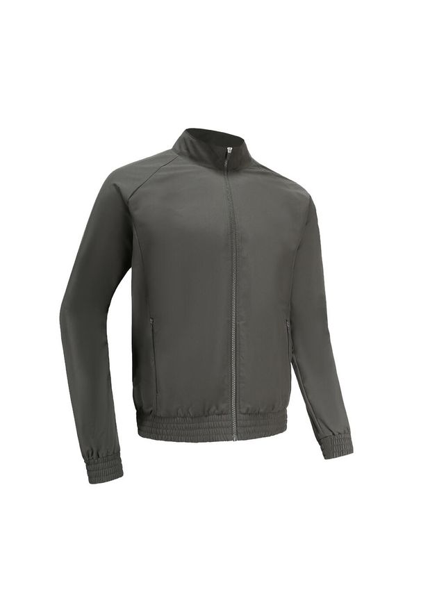 DOMYOS - Bluza na zamek męska Domyos fitness. Kolor: zielony, wielokolorowy, brązowy. Materiał: materiał, poliester. Sport: fitness