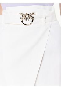 Pinko Spódnica ołówkowa Ivra 100444 A0LT Biały Slim Fit. Kolor: biały. Materiał: len, wiskoza #2
