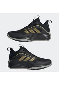 Adidas - Buty do koszykówki ADIDAS Own The Game 3.0. Zapięcie: zamek. Kolor: czarny, wielokolorowy, żółty. Materiał: mesh. Szerokość cholewki: normalna. Sport: koszykówka