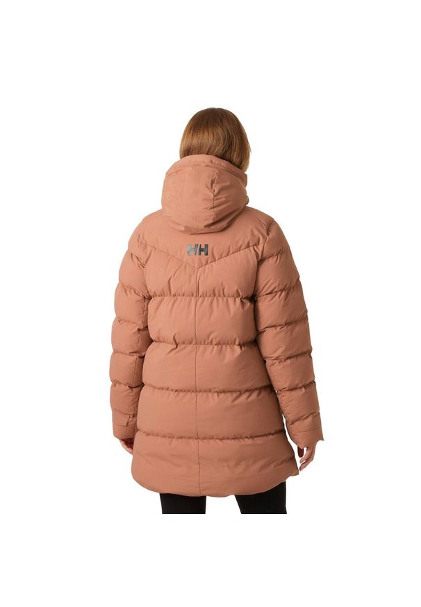 Kurtka uniwersalna damska Helly Hansen Adore. Typ kołnierza: kaptur. Kolor: pomarańczowy, wielokolorowy, brązowy. Materiał: syntetyk. Długość: długie