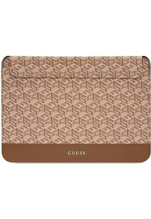 Etui Guess Guess Sleeve GUCS14HGCFSEW 14" brązowy/brown GCube Stripes NoSize. Kolor: brązowy