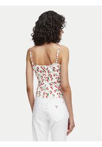 Guess Top W6YH97 W4497 Biały Regular Fit. Kolor: biały. Materiał: bawełna #3