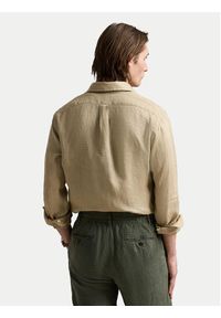 Polo Ralph Lauren Koszula 710968915003 Beżowy Slim Fit. Typ kołnierza: polo. Kolor: beżowy. Materiał: len #6