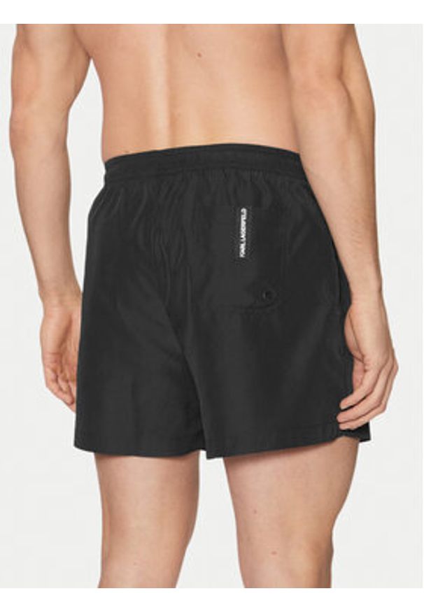 Karl Lagerfeld - KARL LAGERFELD Szorty kąpielowe A1M46013 Czarny Regular Fit. Kolor: czarny. Materiał: syntetyk