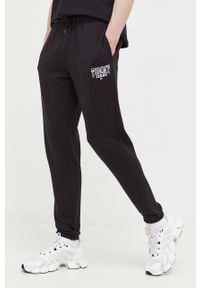 Tommy Jeans spodnie bawełniane kolor czarny gładkie. Kolor: czarny. Materiał: bawełna. Wzór: gładki
