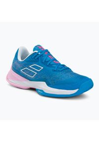 Buty do tenisa damskie Babolat Jet Mach 3 Clay. Kolor: niebieski, różowy, wielokolorowy. Sport: tenis
