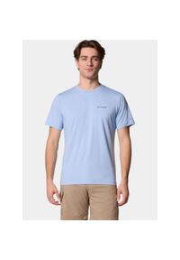 columbia - Koszulka sportowa męska Columbia Tech Trail II. Kolor: niebieski. Długość rękawa: krótki rękaw. Długość: krótkie. Sport: turystyka piesza #1