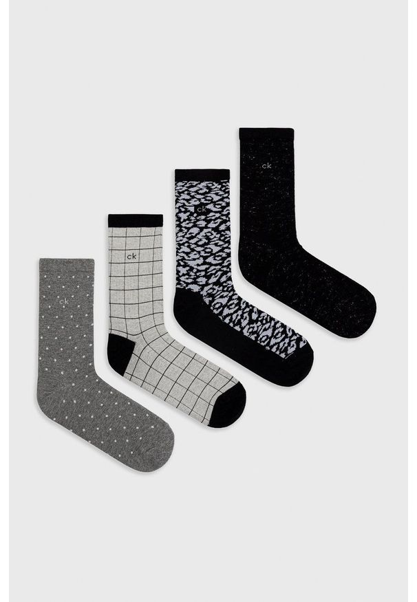 Calvin Klein - Skarpetki (4-pack). Kolor: czarny