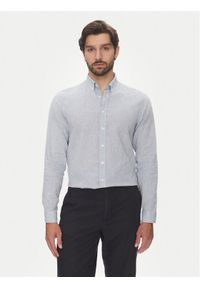 Lindbergh Koszula 30-203344B Błękitny Relaxed Fit. Kolor: niebieski. Materiał: bawełna