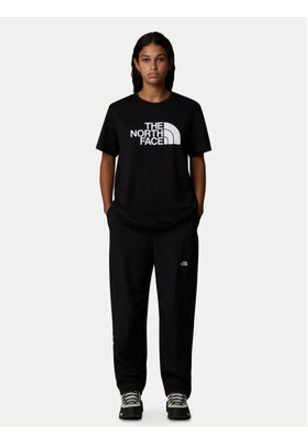 The North Face T-Shirt Easy NF0A8A6G Czarny Loose Fit. Kolor: czarny. Materiał: syntetyk, bawełna