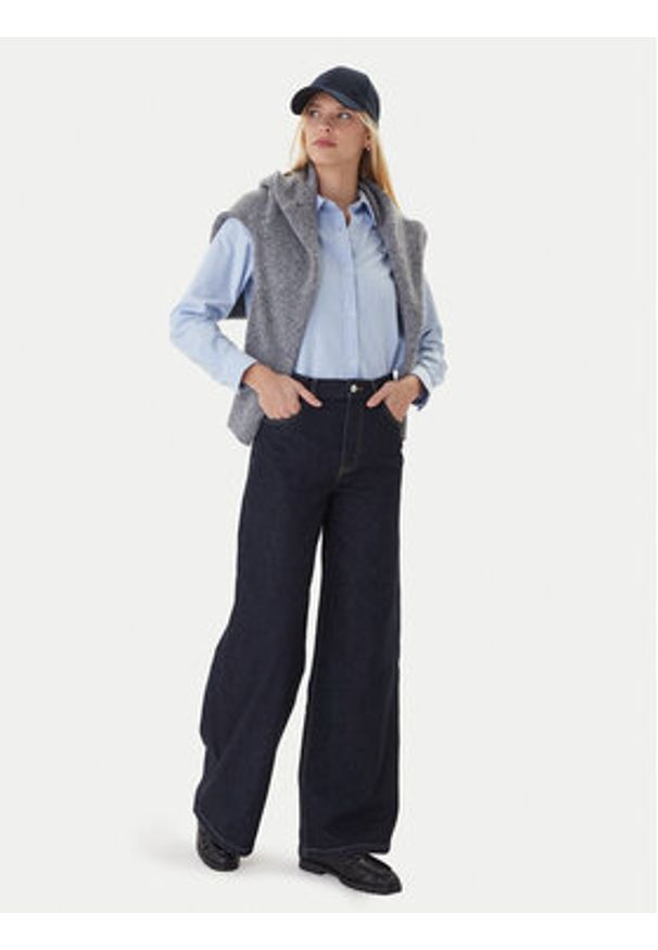 TOMMY HILFIGER - Tommy Hilfiger Jeansy 70's WW0WW48395 Granatowy Wide Leg. Kolor: niebieski