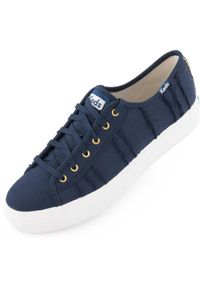 KED - Damskie trampki Keds Triple Kick Eyelash Canvas Indigo roz. 42,5. Okazja: na co dzień. Kolor: wielokolorowy. Materiał: guma #1