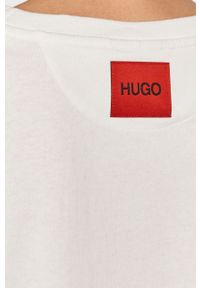 Hugo - T-shirt. Okazja: na co dzień. Kolor: biały. Materiał: bawełna, dzianina. Wzór: nadruk. Styl: casual #5