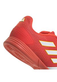 Adidas - Buty piłkarskie adidas Top Sala Competition In Jr IE1554 czerwone. Zapięcie: sznurówki. Kolor: czerwony. Materiał: materiał, syntetyk, skóra, guma. Szerokość cholewki: normalna. Sport: piłka nożna