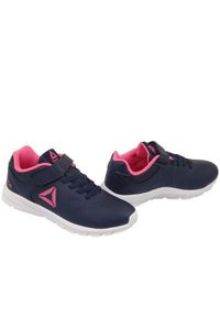 Buty do chodzenia dla dzieci Reebok Rush Runner. Zapięcie: rzepy. Kolor: różowy, niebieski, wielokolorowy. Materiał: guma, syntetyk, tkanina, materiał. Szerokość cholewki: normalna. Sport: turystyka piesza
