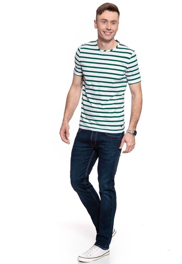 Mustang - MĘSKI T-SHIRT MUSTANG ALEX C Y/D STRIPES 1009045 11572