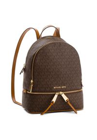 MICHAEL Michael Kors Plecak Rhea Zip 30S7GEZB1B Brązowy. Kolor: brązowy. Materiał: skóra