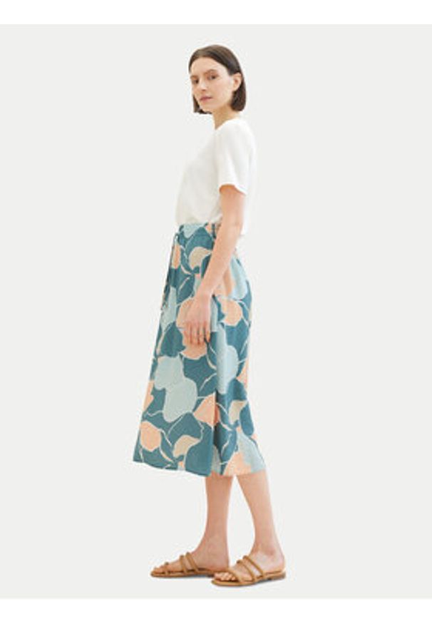 Tom Tailor Spódnica midi 1040348 Zielony Regular Fit. Kolor: zielony. Materiał: wiskoza
