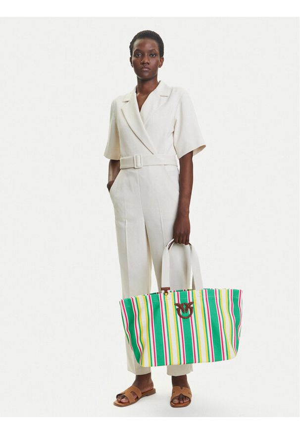 Pinko - PINKO Torebka Shopping Bag Extra PE 25 PLTT 104754 A2G5 Zielony. Kolor: zielony