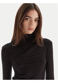 Patrizia Pepe Bluzka 2M4478 J337 Czarny Regular Fit. Kolor: czarny. Materiał: syntetyk #4