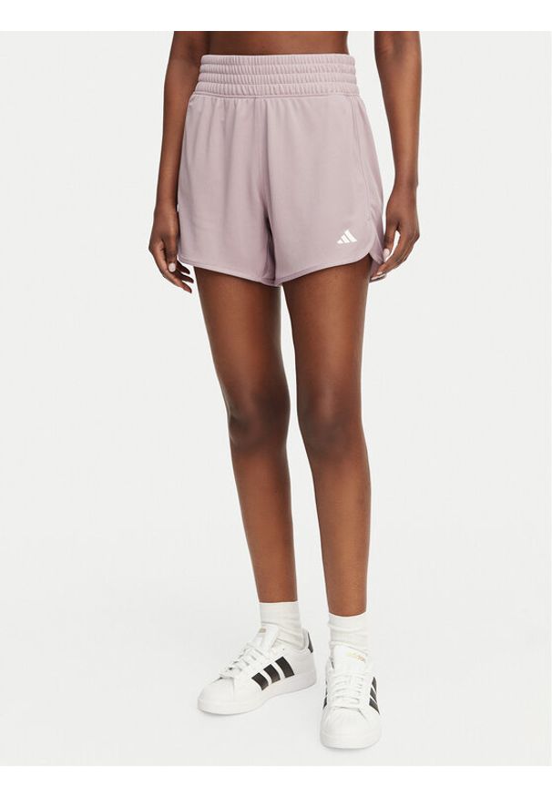 Adidas - adidas Szorty sportowe Pacer Essentials Knit KD9849 Fioletowy Regular Fit. Kolor: fioletowy. Materiał: syntetyk