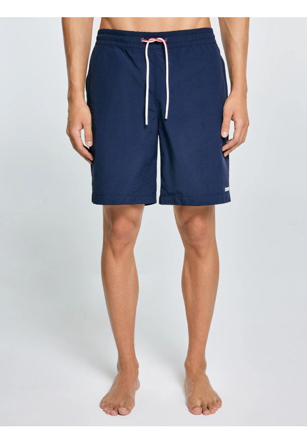 Big-Star - Szorty kąpielowe granatowe Rafiw 403. Kolor: niebieski. Długość: długie