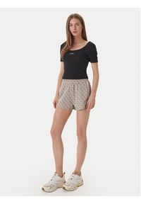 Guess T-Shirt V6GP04 K2969 Czarny Slim Fit. Kolor: czarny. Materiał: lyocell #5