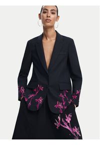 Desigual Marynarka 25SWEWX1 Czarny Regular Fit. Kolor: czarny. Materiał: bawełna #2