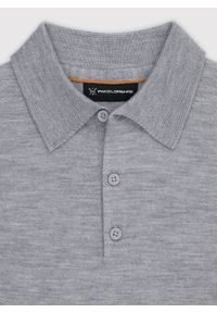 Pako Lorente - PAKO LORENTE – Męski szary sweter z kołnierzykiem polo. Typ kołnierza: polo. Kolor: szary, niebieski. Materiał: wełna, akryl, poliamid. Wzór: melanż. Sezon: jesień, zima #8