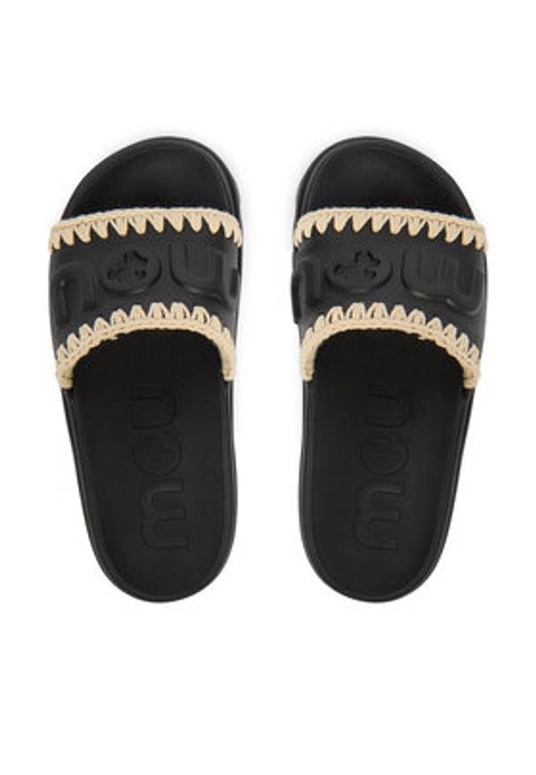 Mou Klapki MU.SW661000N Czarny. Kolor: czarny. Materiał: syntetyk