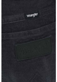 Wrangler spodnie sztruksowe 77MVZ kolor czarny proste. Kolor: czarny. Materiał: sztruks #4