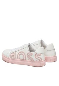 BOSS - Boss Sneakersy J19081 Różowy. Kolor: różowy. Materiał: skóra