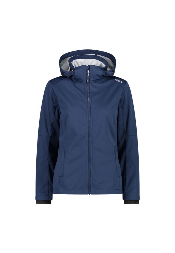 Kurtka przeciwdeszczowa damska z kapturem CMP. Typ kołnierza: kaptur. Kolor: niebieski. Materiał: puch. Sport: turystyka piesza